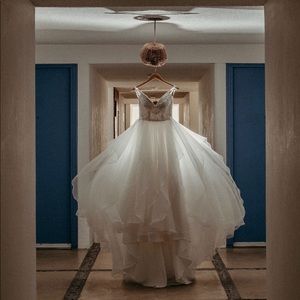 2 in 1 / Princess Wedding Dress +Tulle Ball Wedding Skirt